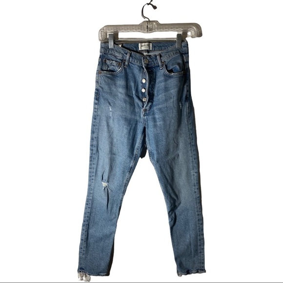 AGOLDE Nico High Rise Light Blue Slim Leg Jeans - Picture 7 of 11